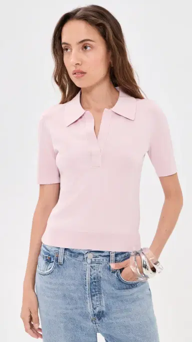 Aknvas Emma Polo Top Pink S | Thumbnail 2 Aknvas Emma Polo Top Pink S | Thumbnail 2