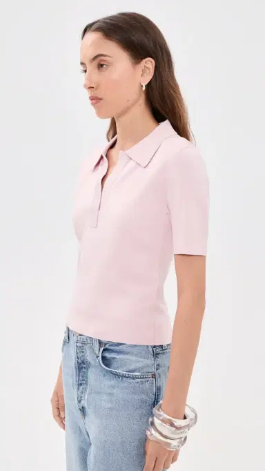 Aknvas Emma Polo Top Pink S | Thumbnail 4 Aknvas Emma Polo Top Pink S | Thumbnail 4