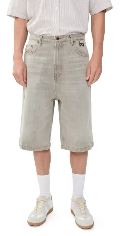 Rhude Baggy Traxedo Denim horts 13 Liberty Grey | Thumbnail 1 Rhude Baggy Traxedo Denim horts 13 Liberty Grey | Thumbnail 1