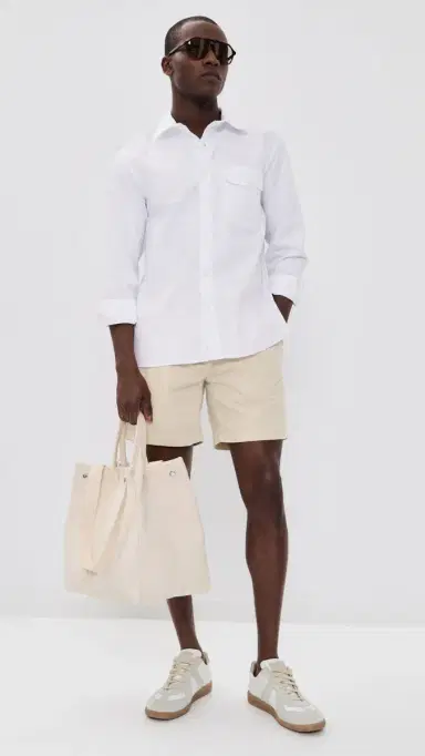 Taylor Stitch The Apres Shorts In Cotton Corduroy 7 Heather Oat Pincord | Thumbnail 5 Taylor Stitch The Apres Shorts In Cotton Corduroy 7 Heather Oat Pincord | Thumbnail 5