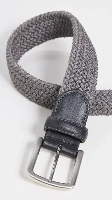 Faherty Stretch Woven Belt Grey M | Thumbnail 4 Faherty Stretch Woven Belt Grey M | Thumbnail 4