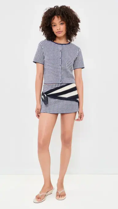 GOOD AMERICAN The Keepsake Cardigan Navy Gingham S | Thumbnail 5 GOOD AMERICAN The Keepsake Cardigan Navy Gingham S | Thumbnail 5