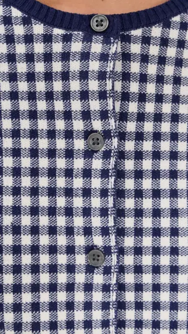 GOOD AMERICAN The Keepsake Cardigan Navy Gingham S | Thumbnail 6 GOOD AMERICAN The Keepsake Cardigan Navy Gingham S | Thumbnail 6