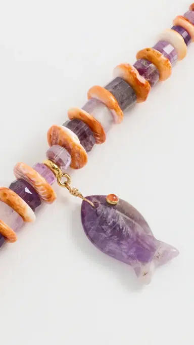 Brinker + Eliza Coastal Muse Necklace Amethyst/Shell | Thumbnail 4 Brinker + Eliza Coastal Muse Necklace Amethyst/Shell | Thumbnail 4