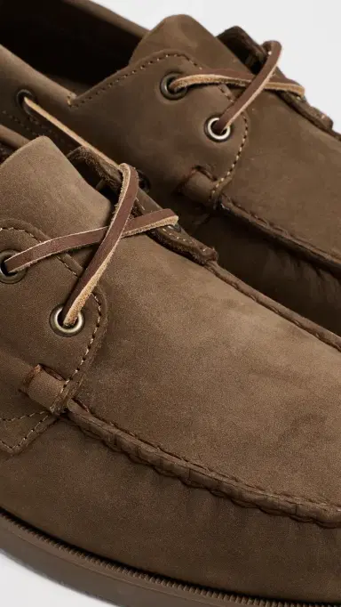 Sebago Docksides Portland Nubuck Boat Shoes Taupe 8 | Thumbnail 5 Sebago Docksides Portland Nubuck Boat Shoes Taupe 8 | Thumbnail 5