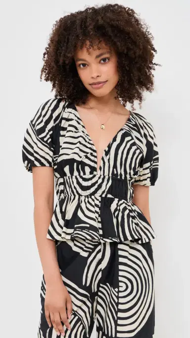 RAILS Argenta Blouse Onyx Waves M | Thumbnail 2 RAILS Argenta Blouse Onyx Waves M | Thumbnail 2