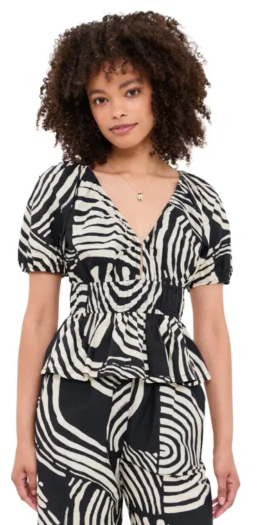 RAILS Argenta Blouse Onyx Waves M | Thumbnail 1 RAILS Argenta Blouse Onyx Waves M | Thumbnail 1
