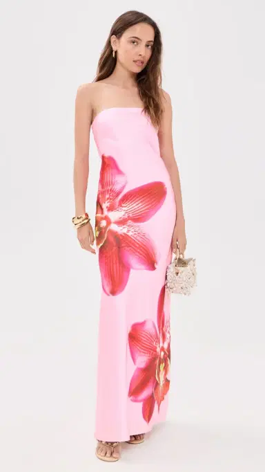 Runaway the Label Celeste Maxi Dress Orchid Pink/Red | Thumbnail 2 Runaway the Label Celeste Maxi Dress Orchid Pink/Red | Thumbnail 2