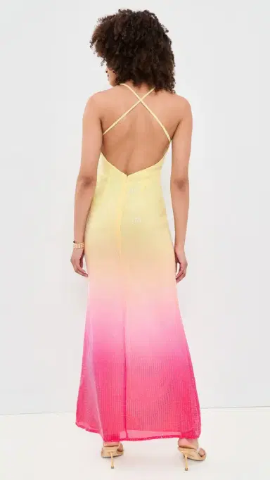 Runaway the Label Niyah Maxi Dress Pink/Lemon Ombre | Thumbnail 3 Runaway the Label Niyah Maxi Dress Pink/Lemon Ombre | Thumbnail 3