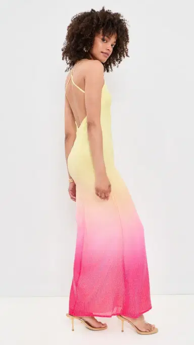 Runaway the Label Niyah Maxi Dress Pink/Lemon Ombre | Thumbnail 4 Runaway the Label Niyah Maxi Dress Pink/Lemon Ombre | Thumbnail 4