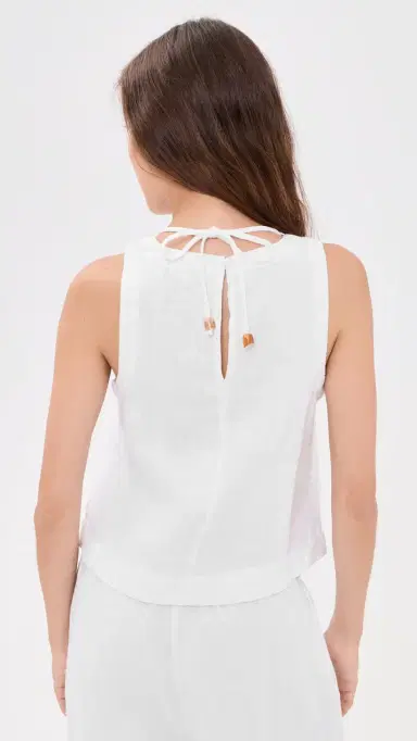 Little Lies Beaded Neckline Top White | Thumbnail 3 Little Lies Beaded Neckline Top White | Thumbnail 3