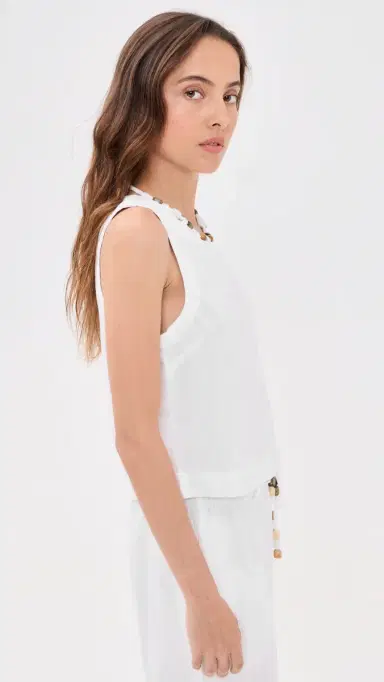 Little Lies Beaded Neckline Top White | Thumbnail 4 Little Lies Beaded Neckline Top White | Thumbnail 4