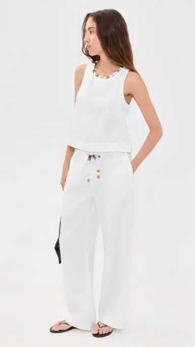 Little Lies Beaded Neckline Top White | Thumbnail 5 Little Lies Beaded Neckline Top White | Thumbnail 5