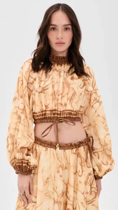 Zimmermann Indra Bodice Chocolate Tie Dye | Thumbnail 2 Zimmermann Indra Bodice Chocolate Tie Dye | Thumbnail 2