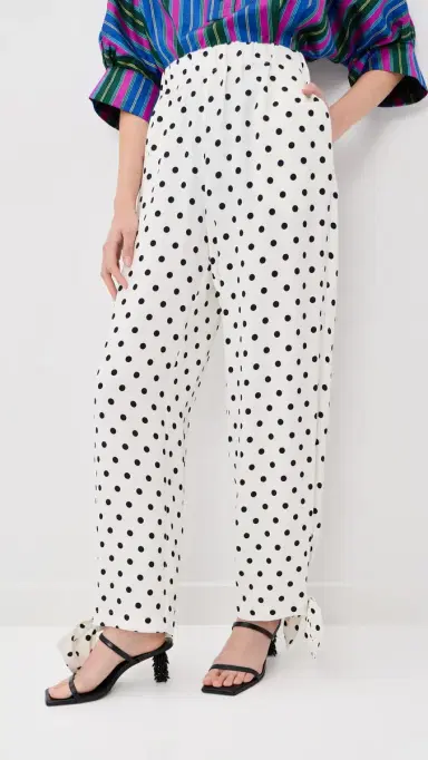 Caro Editions Coco Pants White Big Dots | Thumbnail 3 Caro Editions Coco Pants White Big Dots | Thumbnail 3