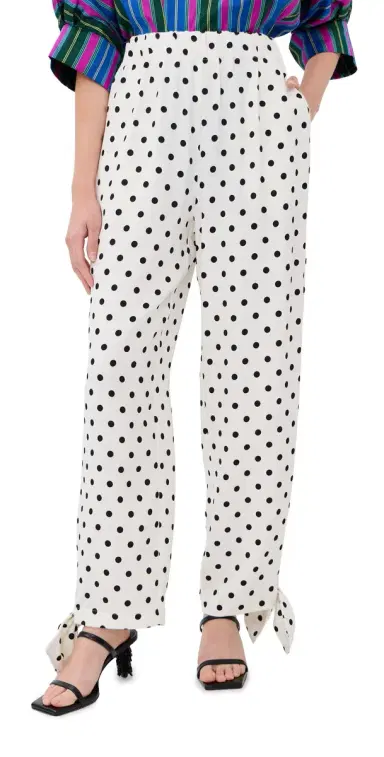 Caro Editions Coco Pants White Big Dots | Thumbnail 1 Caro Editions Coco Pants White Big Dots | Thumbnail 1