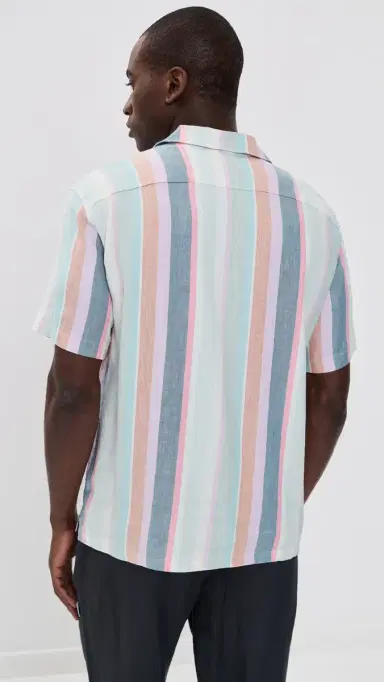 Faherty Breeze Camp Shirt ummer kies tripe | Thumbnail 3 Faherty Breeze Camp Shirt ummer kies tripe | Thumbnail 3