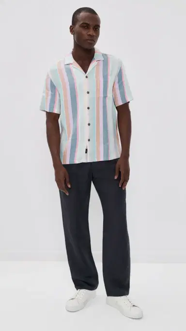 Faherty Breeze Camp Shirt ummer kies tripe | Thumbnail 5 Faherty Breeze Camp Shirt ummer kies tripe | Thumbnail 5