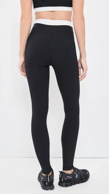 Year of Ours Ribbed Layered Full Leggings Black/White M | Thumbnail 3 Year of Ours Ribbed Layered Full Leggings Black/White M | Thumbnail 3