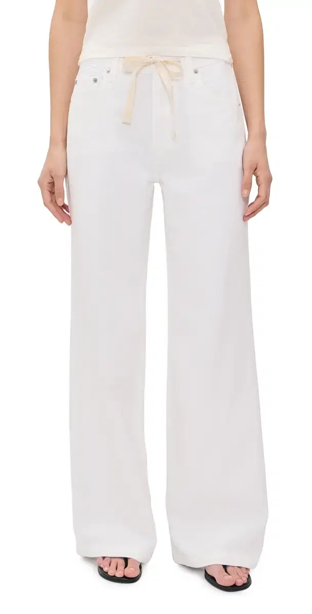 Jadyn Drawstring Jeans Optic White Jadyn Drawstring Jeans Optic White