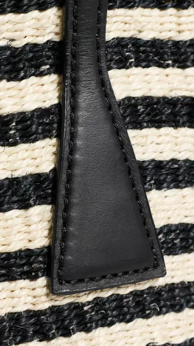 Liffner Single Handle Basket Tote Black/Cream Stripe One Size | Thumbnail 5 Liffner Single Handle Basket Tote Black/Cream Stripe One Size | Thumbnail 5