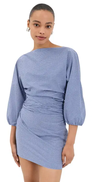Bernadette Ezra Short Dress Mircovichy/Blue | Thumbnail 1 Bernadette Ezra Short Dress Mircovichy/Blue | Thumbnail 1