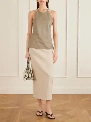 Calvin Klein Collection Erin Wool-blend Twill Tank | Thumbnail 2 Calvin Klein Collection Erin Wool-blend Twill Tank | Thumbnail 2