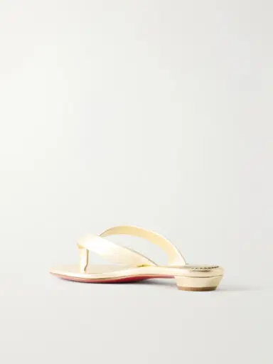 Christian Louboutin Miss Z Metallic Leather Thong Sandals | Thumbnail 3 Christian Louboutin Miss Z Metallic Leather Thong Sandals | Thumbnail 3
