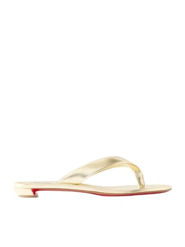 Miss Z Metallic Leather Thong Sandals Miss Z Metallic Leather Thong Sandals