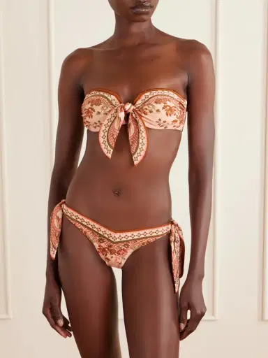 Zimmermann Aster Strapless Knot-detailed Printed Bikini | Thumbnail 2 Zimmermann Aster Strapless Knot-detailed Printed Bikini | Thumbnail 2