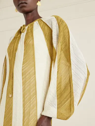 Zimmermann Mahon Splice Striped Mesh Midi Dress | Thumbnail 4 Zimmermann Mahon Splice Striped Mesh Midi Dress | Thumbnail 4