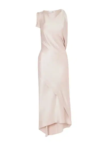 Victoria Beckham Draped Satin Midi Dress | Thumbnail 1 Victoria Beckham Draped Satin Midi Dress | Thumbnail 1