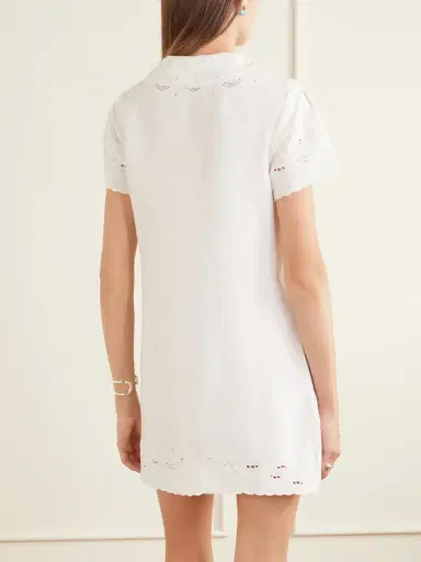 Rixo Zayanna Broderie Anglaise Linen-blend Mini Dress | Thumbnail 3 Rixo Zayanna Broderie Anglaise Linen-blend Mini Dress | Thumbnail 3