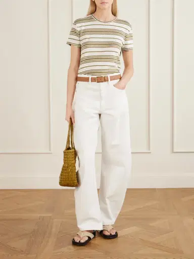 Frame Striped Linen T-shirt | Thumbnail 2 Frame Striped Linen T-shirt | Thumbnail 2