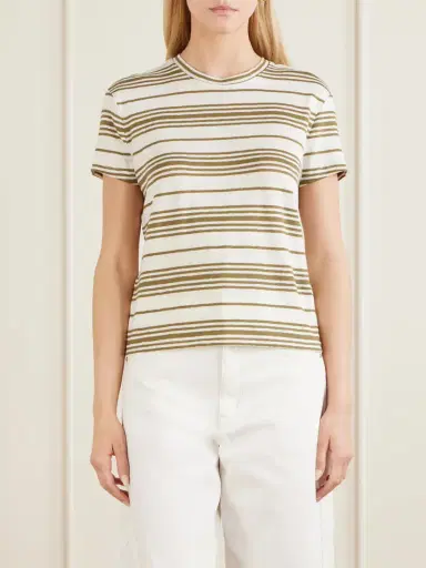 Frame Striped Linen T-shirt | Thumbnail 3 Frame Striped Linen T-shirt | Thumbnail 3