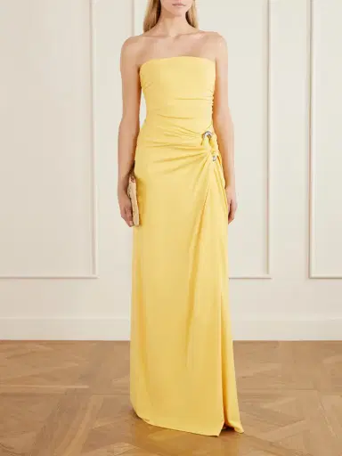 Simkhai Emma Strapless Embellished Jersey Gown | Thumbnail 2 Simkhai Emma Strapless Embellished Jersey Gown | Thumbnail 2