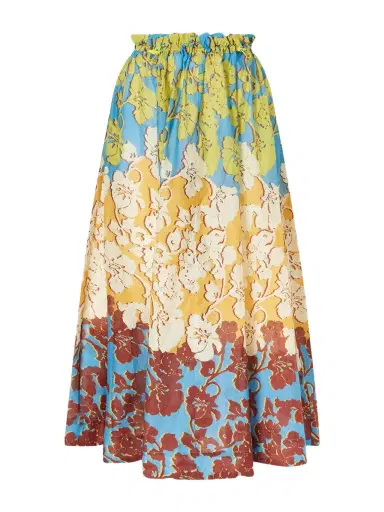 ALÉMAIS Splice Floral-print Cotton And Silk-blend Midi Skirt | Thumbnail 1 ALÉMAIS Splice Floral-print Cotton And Silk-blend Midi Skirt | Thumbnail 1