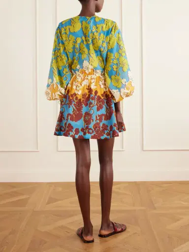 ALÉMAIS Splice Cotton And Silk-blend Mini Dress | Thumbnail 4 ALÉMAIS Splice Cotton And Silk-blend Mini Dress | Thumbnail 4