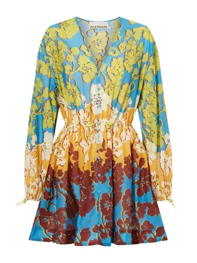 ALÉMAIS Splice Cotton And Silk-blend Mini Dress | Thumbnail 1 ALÉMAIS Splice Cotton And Silk-blend Mini Dress | Thumbnail 1