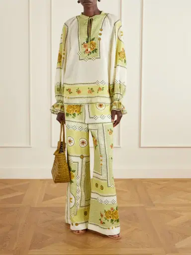 ALÉMAIS Dixie Knotted Floral-print Linen Pants | Thumbnail 2 ALÉMAIS Dixie Knotted Floral-print Linen Pants | Thumbnail 2