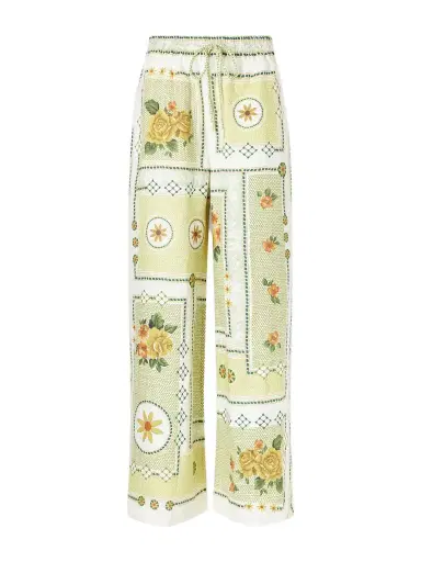 ALÉMAIS Dixie Knotted Floral-print Linen Pants | Thumbnail 1 ALÉMAIS Dixie Knotted Floral-print Linen Pants | Thumbnail 1