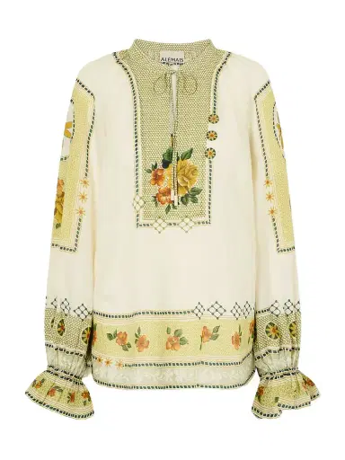 ALÉMAIS Dixie Floral-print Ramie Top | Thumbnail 1 ALÉMAIS Dixie Floral-print Ramie Top | Thumbnail 1
