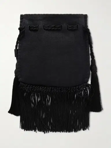 Valentino Garavani Nellcote Alice Sequin-embellished Brass Logo Drawstring Bag | Thumbnail 4 Valentino Garavani Nellcote Alice Sequin-embellished Brass Logo Drawstring Bag | Thumbnail 4