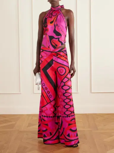 PUCCI Printed Silk-twill Wide-leg Pants | Thumbnail 2 PUCCI Printed Silk-twill Wide-leg Pants | Thumbnail 2
