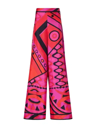 PUCCI Printed Silk-twill Wide-leg Pants | Thumbnail 1 PUCCI Printed Silk-twill Wide-leg Pants | Thumbnail 1