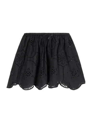 Matteau Scalloped Broderie Anglaise-trimmed Cotton Mini Skirt | Thumbnail 1 Matteau Scalloped Broderie Anglaise-trimmed Cotton Mini Skirt | Thumbnail 1