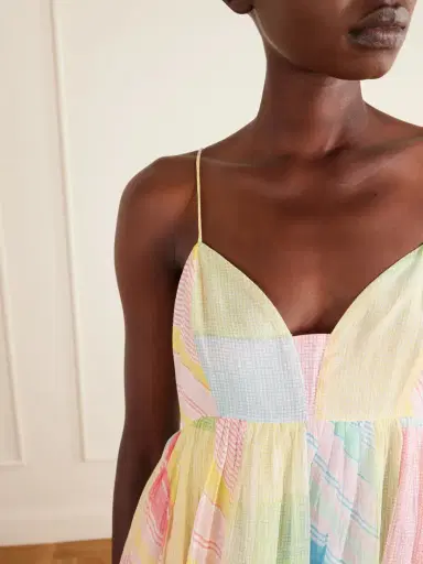 Eka Yuru Printed Handwoven Cotton-kota Midi Dress | Thumbnail 4 Eka Yuru Printed Handwoven Cotton-kota Midi Dress | Thumbnail 4