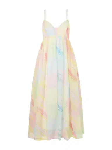 Eka Yuru Printed Handwoven Cotton-kota Midi Dress | Thumbnail 1 Eka Yuru Printed Handwoven Cotton-kota Midi Dress | Thumbnail 1
