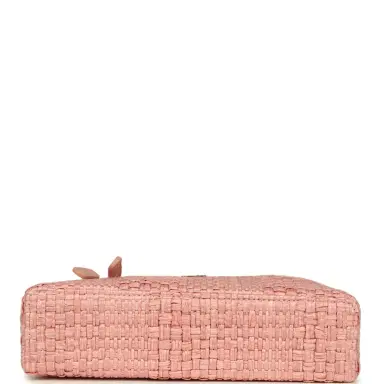 Chanel Chanel Top Handle Long Vanity Case with Chain Light Pink Braided Raffia Light Gold Hardware | Thumbnail 6 Chanel Chanel Top Handle Long Vanity Case with Chain Light Pink Braided Raffia Light Gold Hardware | Thumbnail 6