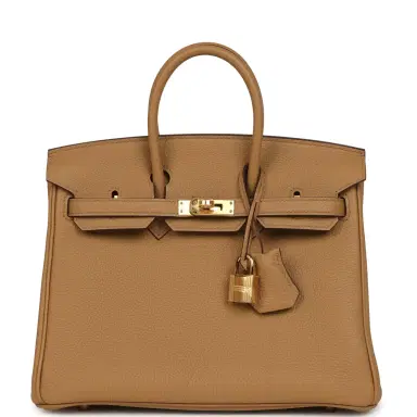 HERMÈS Hermes Birkin 25 Biscuit Togo Gold Hardware | Thumbnail 1 HERMÈS Hermes Birkin 25 Biscuit Togo Gold Hardware | Thumbnail 1